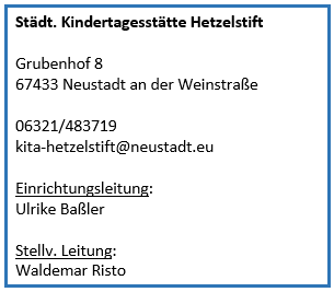 Kontakt Hetzelstift